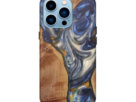 iPhone 14 Pro Wood+Resin Live Edge Phone Case - Berry (Artist Pick, 605656) Supply