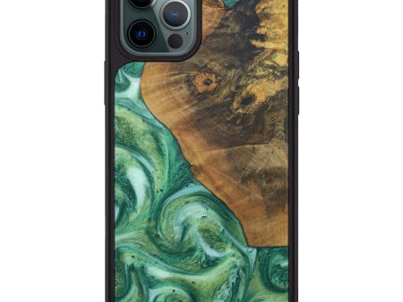 iPhone 12 Pro Max Wood+Resin Phone Case - Nerita (Wintergreen, 606240) Online Hot Sale