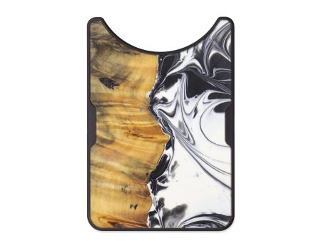 Alloy Wood+Resin Wallet - Celisse (Black & White, 603216) Online Sale