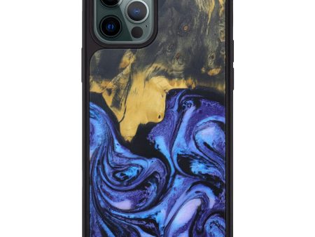 iPhone 12 Pro Max Wood+Resin Phone Case - Alfy (Purple, 606360) Online Sale