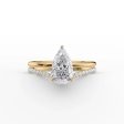 The Low Profile Kamellie Set With A 1.5 Carat Pear Moissanite on Sale