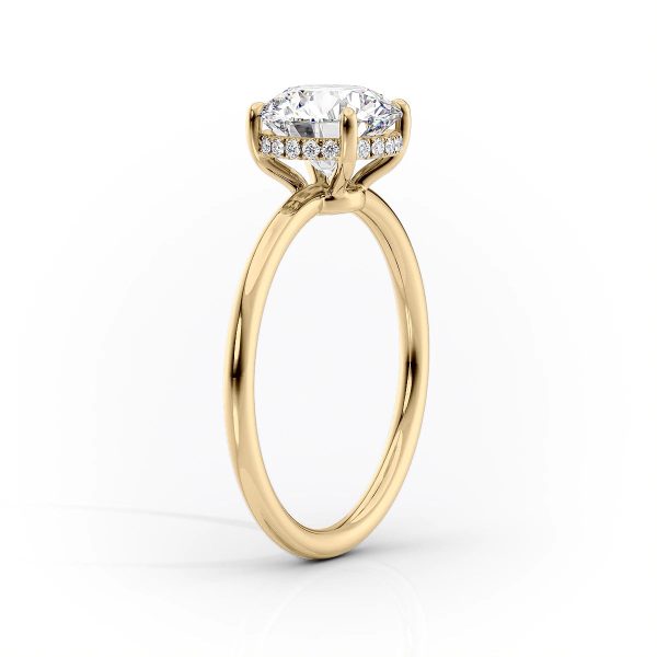 The Low Profile Kamellie Set With A 1.5 Carat Pear Moissanite on Sale